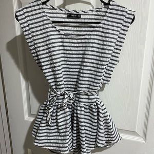 Peplum stripe top